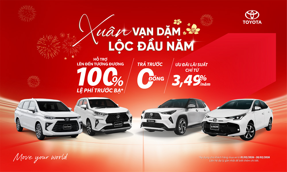 Toyota Việt Nam c&ugrave;ng hệ thống đại l&yacute; triển khai chương tr&igrave;nh khuyến mại th&aacute;ng 2/2025